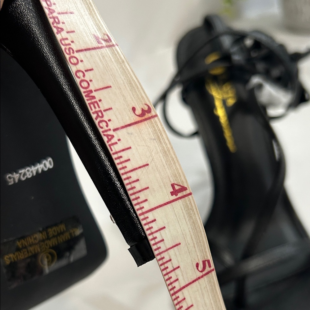 Valia Sophisticated Black Strappy Heels - Picture 11 of 11